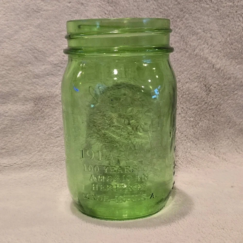 Ball Heritage Collection Green Mason Jar 1913-1915 100 Year Anniversary Pint